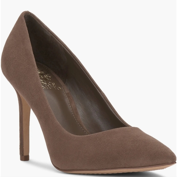 Vince Camuto Brown Suede Heels - Rootbeer /vc-Kamerna 10M - Picture 1 of 8